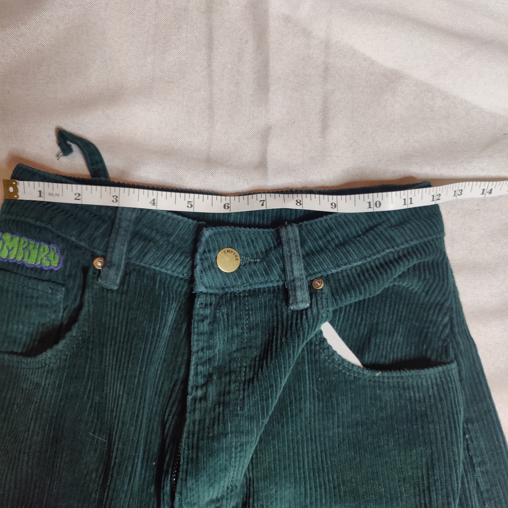 Empyre Teal Corduroy Pants with Branded Interior Print - Picture 3 of 8